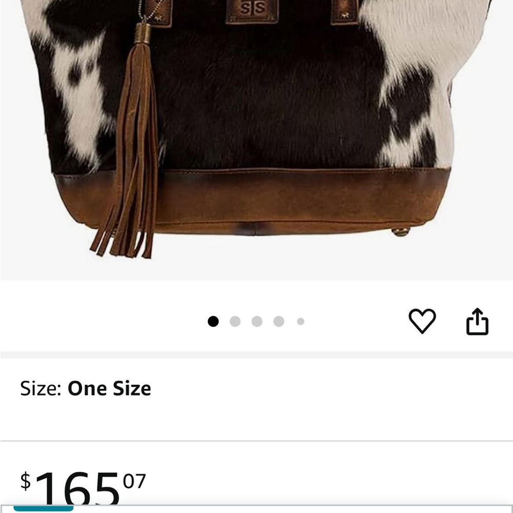 STS Ranchwear Classic Cowhide Tote Ladies Leather Zip Multi-Color - Picture 13 of 13
